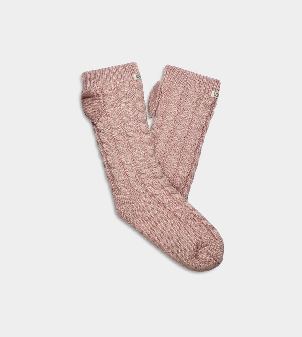 Ugg Socks Canada - Ugg Women's Laila Bow Fleece Lined Pink